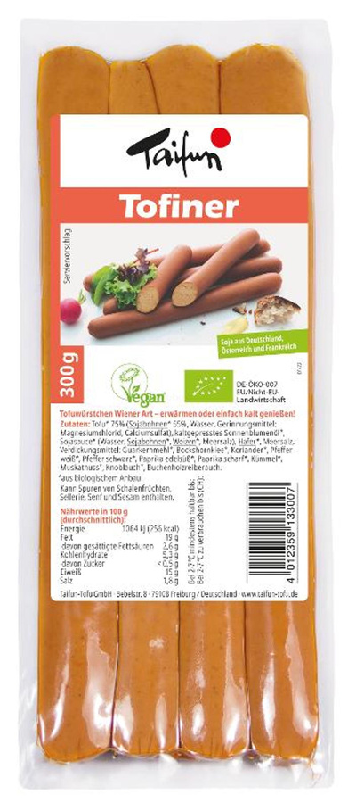 Produktfoto zu Tofiner-Tofuwürstchen