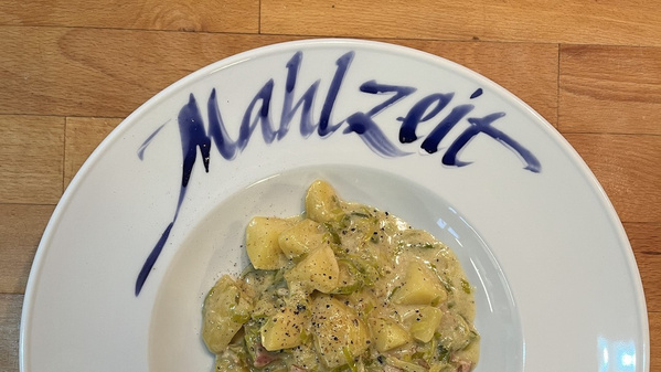 cremige Kartoffel Lauch Pfanne