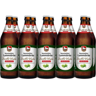 Produktfoto zu Lammsbräu Dunkle Weisse alkoholfrei 10* 0,5 L