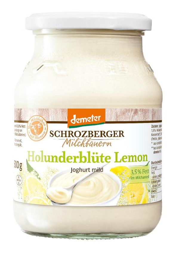 Produktfoto zu Demeter Joghurt mild Holunderblüte Lemon