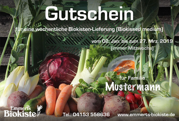 Ein Bild von einem Gutschein