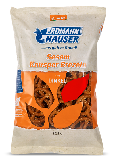 Produktfoto zu Sesam Knusper Brezeln aus Dinkel, klein
