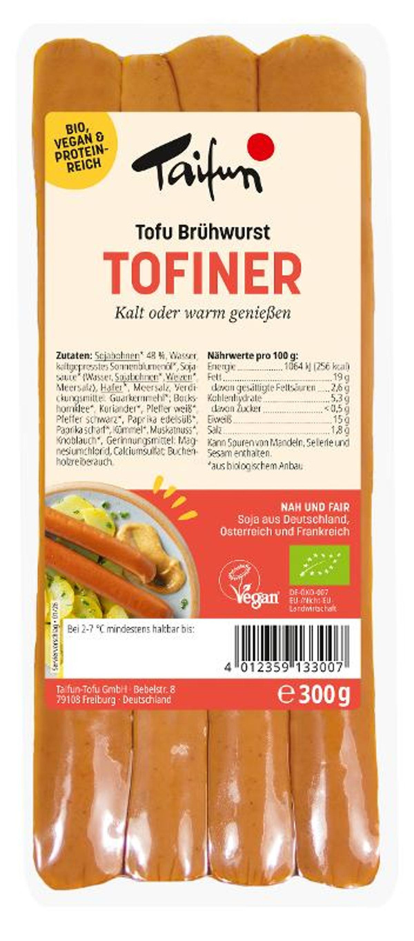 Produktfoto zu Tofiner-Tofuwürstchen