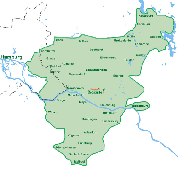 Liefergebiet Emmerts-Biokiste