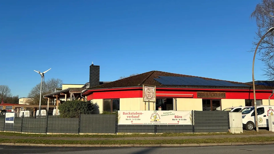 Die Straßenansicht der Bäckerei Wittmaack