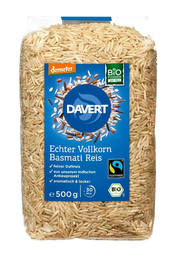 Produktfoto zu Echter Vollkorn Basmati Reis 500g