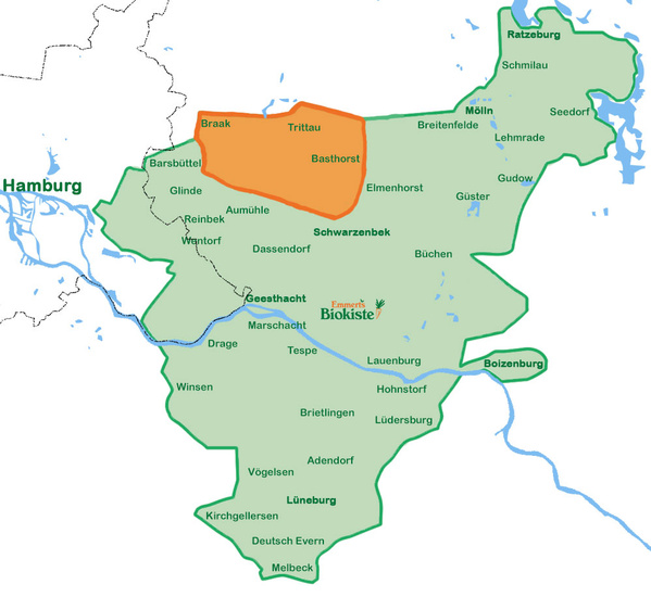 Liefergebiet von Emmerts Biokiste