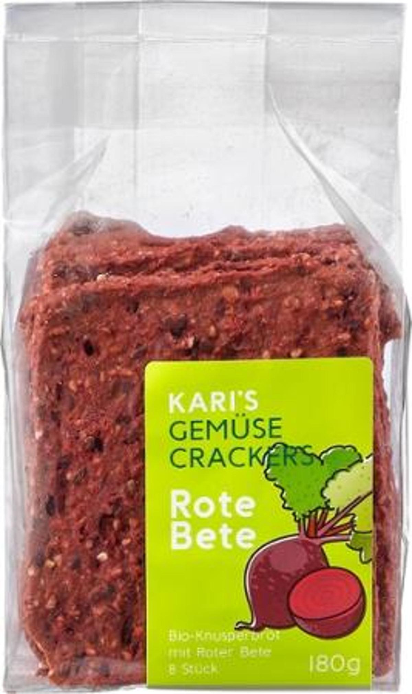 Produktfoto zu Kari's Gemüse Cracker Rote Bete