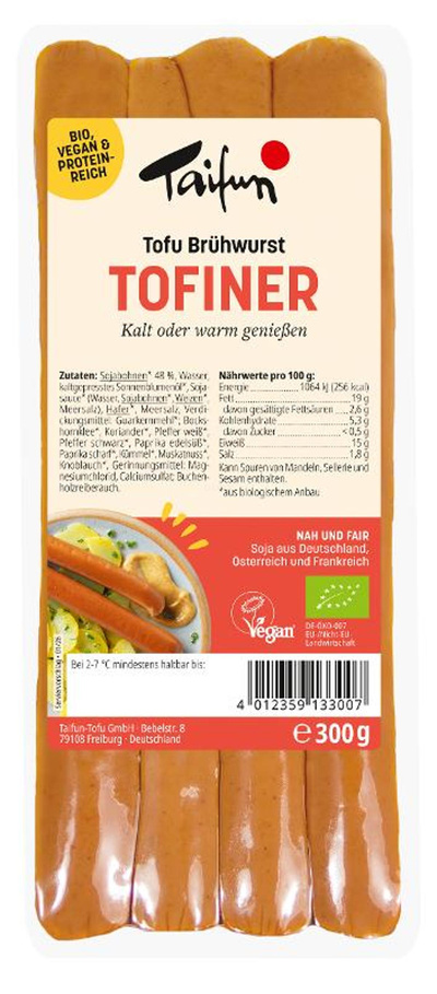 Produktfoto zu Tofiner-Tofuwürstchen