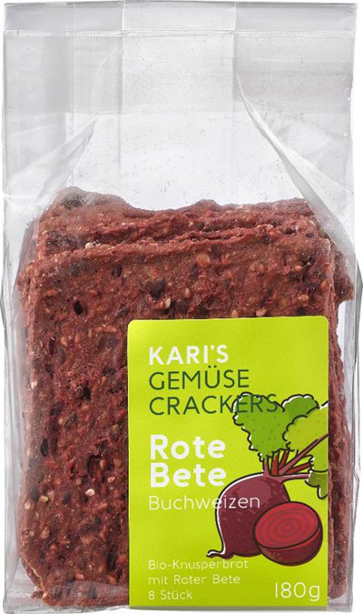 Produktfoto zu Kari's Gemüse Cracker Rote Bete