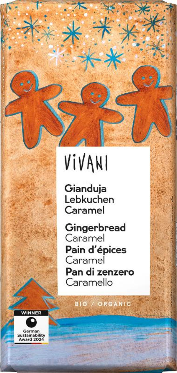 Produktfoto zu Gianduja Lebkuchen Caramel Schokolade 100 g
