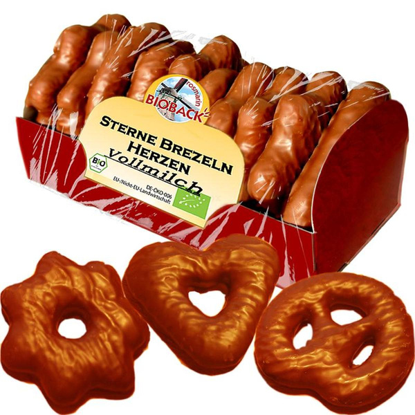 Produktfoto zu Vollmilch Herzen, Brezel, Ster
