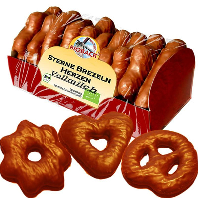 Produktfoto zu Vollmilch Herzen, Brezel, Ster