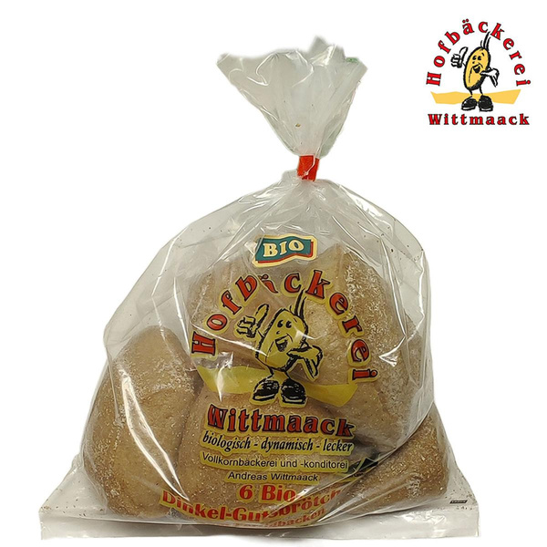 Produktfoto zu Dinkel-Gutsbrötchen halbgar natur 6 er
