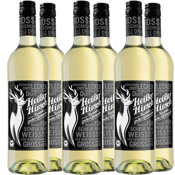 Produktfoto zu Heißer Hirsch Glühwein weiß 6 * 0,7 L