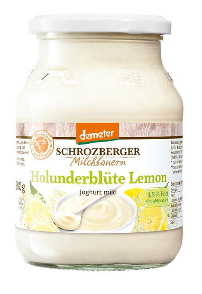 Produktfoto zu Demeter Joghurt mild Holunderblüte Lemon