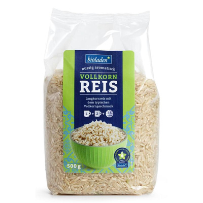 Produktfoto zu Vollkornreis Langkorn 500 g