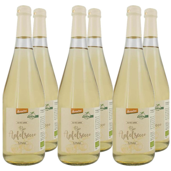 Produktfoto zu Bio Apfelsecco 5,5 % 6* 0,75 L