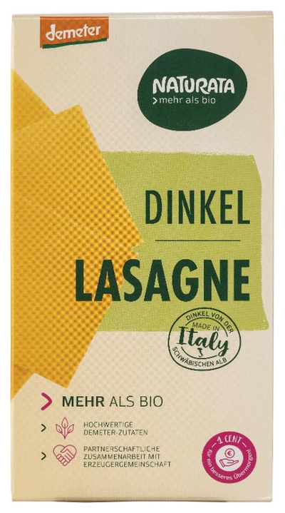 Produktfoto zu Dinkel Lasagneplatten 250 g