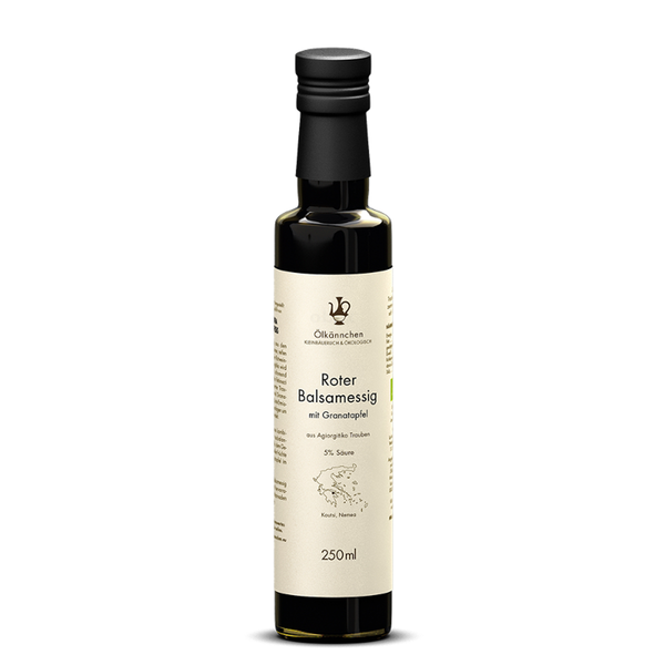 Produktfoto zu Roter Balsamessig mit Granatapfel aus Agiorgitiko Trauben 250 ml