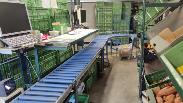 Packstrasse für Biokisten