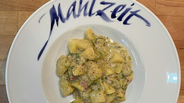 cremige Kartoffel Lauch Pfanne