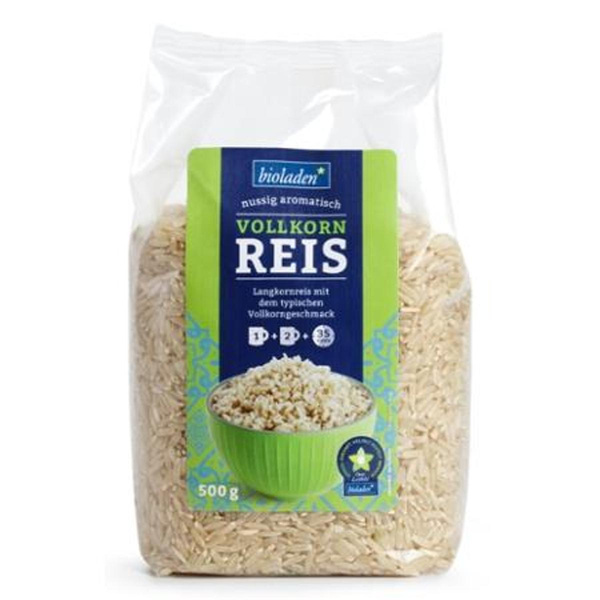 Produktfoto zu Vollkornreis Langkorn 500 g