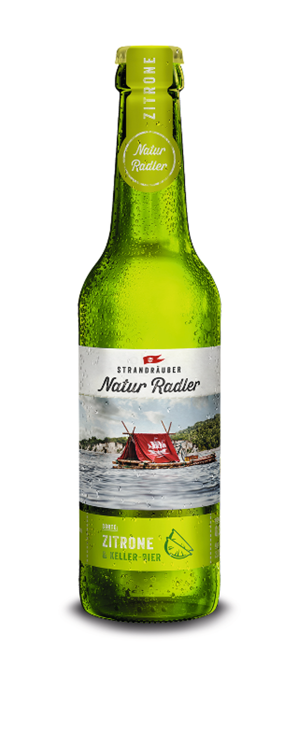 Produktfoto zu Strandräuber Naturradler Zitrone 0,33 L