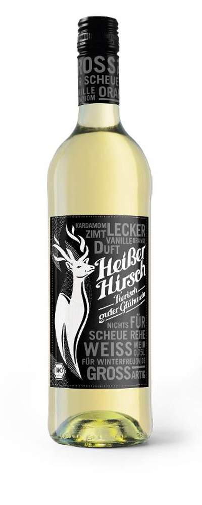 Produktfoto zu Heißer Hirsch Glühwein weiß 0,7 L