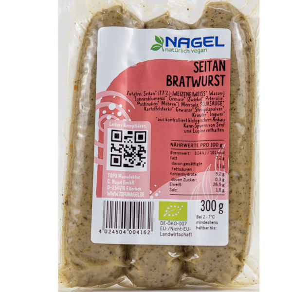 Produktfoto zu Seitan Bratwurst